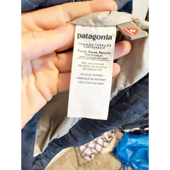 Patagonia Womens Nano Puff Bivy Pullover Insulated Hooded Half Zip Blue Medium - Picture 6 of 7